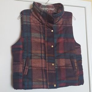 Warm plaid vest